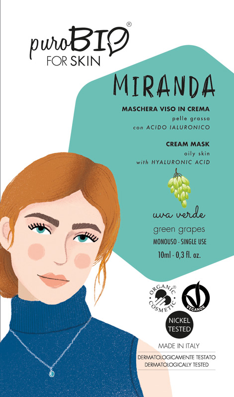 Maschera Viso Miranda puroBIO - Uva Verde